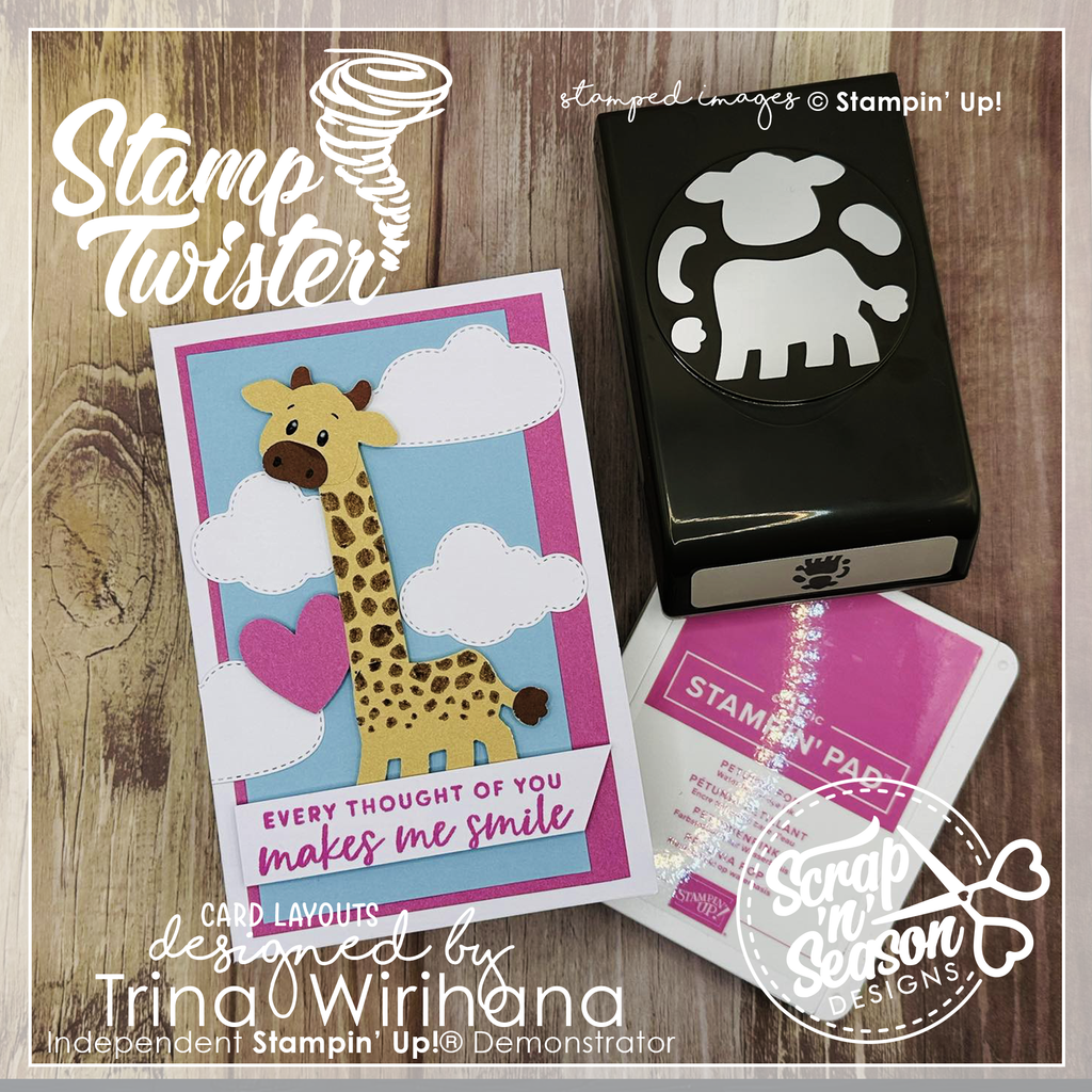 Stamp Twister - Giraffe from the SU! COW Punch