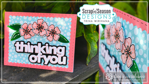 Coral tone Thinking of You Card