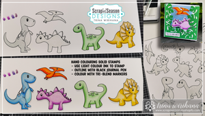 Hand Colouring Solid stamps with Alcohol Markers