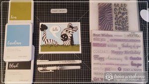 Zebra Card with Thin cuts