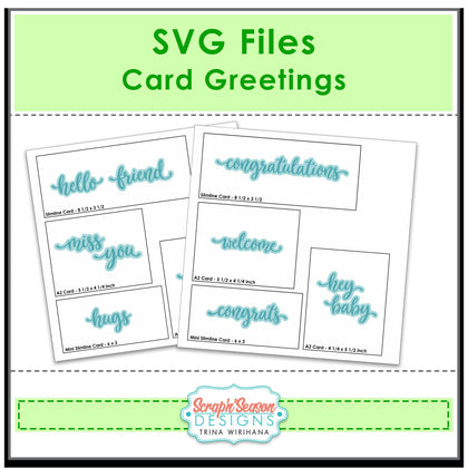 SVG Files - Card Greeting Cutfiles