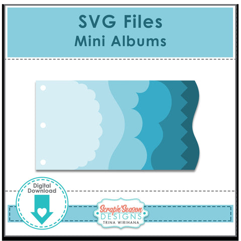Digital Library - SVG Files - Mini Album Bases