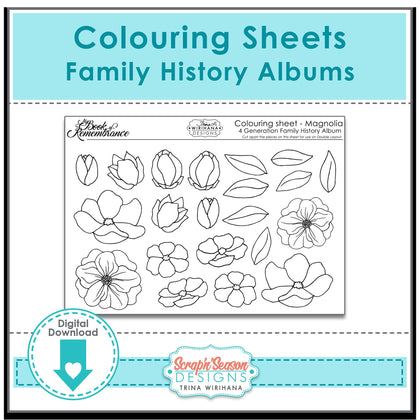 Digital Library - Colouring Sheets - Family History Albums