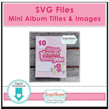 Digital Library - SVG Files - Mini Album Titles & Images