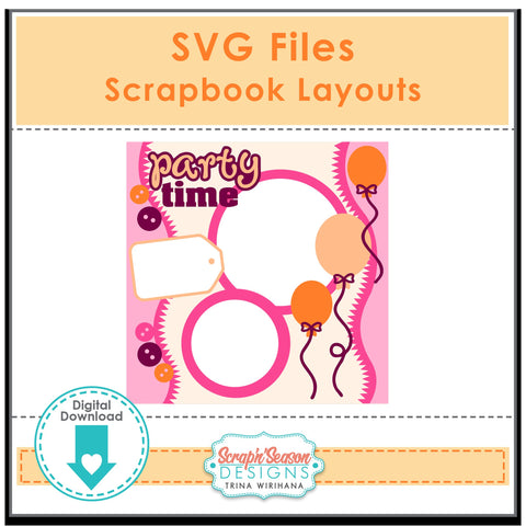 Digital Library - SVG Files - Scrapbook Layouts