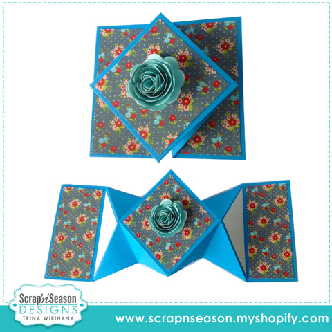 DL - 028.Diamond Fold Card