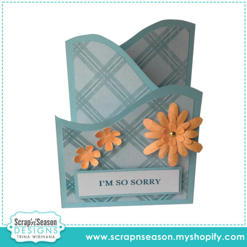 DL - 044. 3 Fold Wave Card