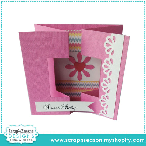 DL - 045. Double Gate Fold Window Card