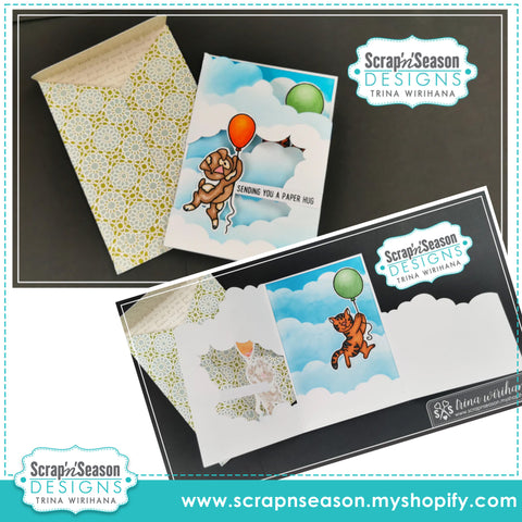 145. Trifold Mini Slim Card - High Cloud