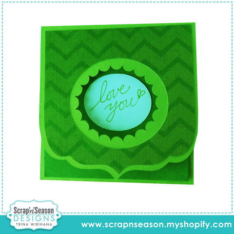 DL - 154. Bracket Flap Window Card