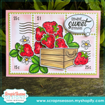 Postage Stamps and Stencil Set - 5 x 7 Card