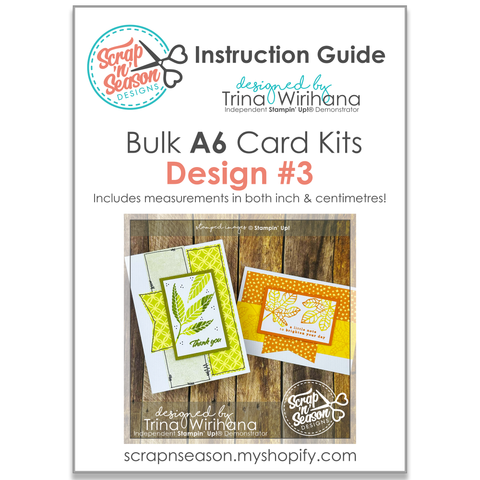 DL Bulk A6 Card Kits - Design #3 Instruction Guide