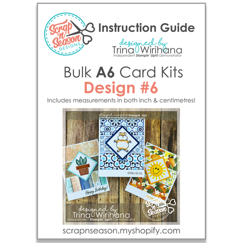 DL Bulk A6 Card Kits - Design #6 Instruction Guide
