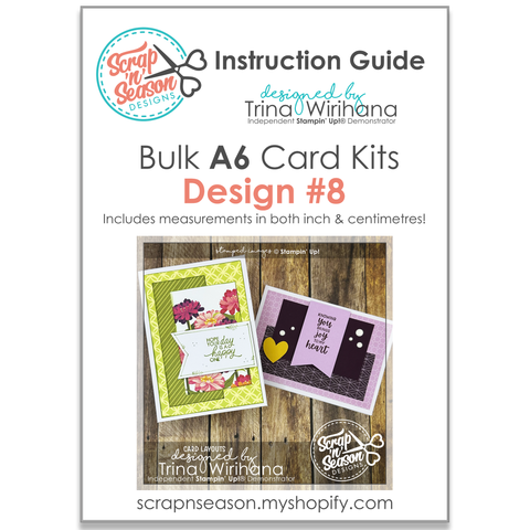 DL Bulk A6 Card Kits - Design #8 Instruction Guide