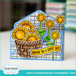 Print, Cut, and Colour - Sunflower Basket