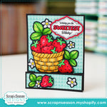 Print, Cut, and Colour - Strawberry Basket