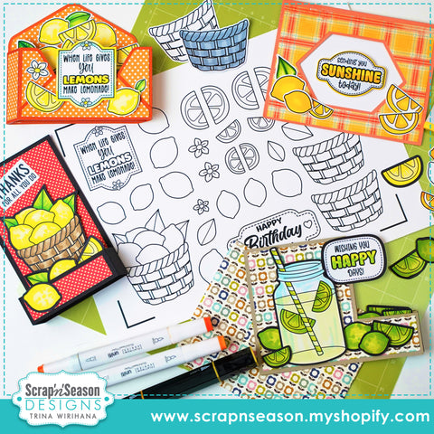 DL - Print, Cut, and Colour Lemon Basket