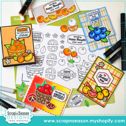 DL - Print, Cut, and Colour Orange Basket