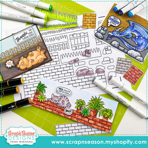 DL - Print, Cut, and Colour - Background Basics B