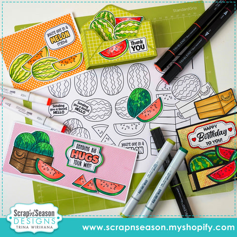 DL - Print, Cut, and Colour Watermelon Crate