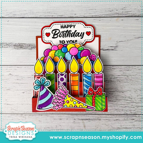 DL - 169. Three Step Box Card