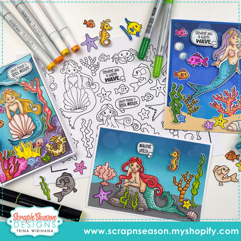 DL - Print, Cut, and Colour - Mermaid Magic