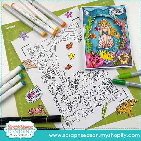 DL - Print, Cut, and Colour - Scene Maker - Reef 1