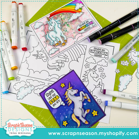 DL - Print, Cut, and Colour - Scene Maker - Cloud