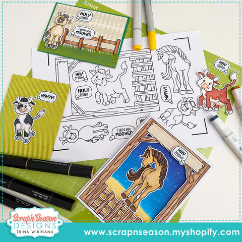 DL - Print, Cut, and Colour - Scene Maker - Ranch Gate