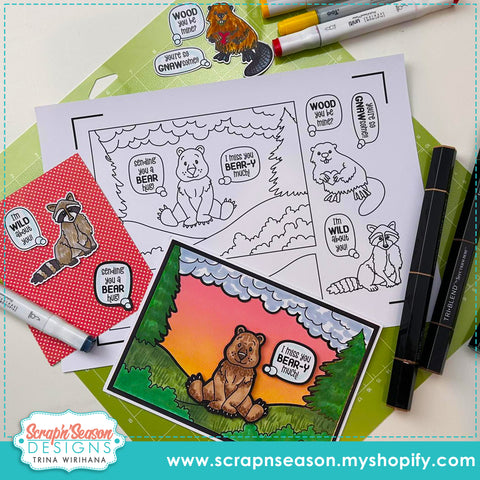 DL - Print, Cut, and Colour - Scene Maker - Wilderness