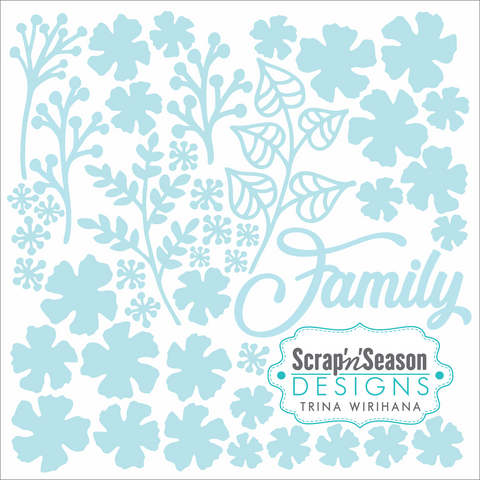 Digital Download - SVG Mini Collection - 20 Page Album Large Florals