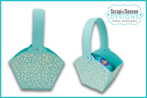 Digital Download - SVG - 3D Box - Easter Basket 2