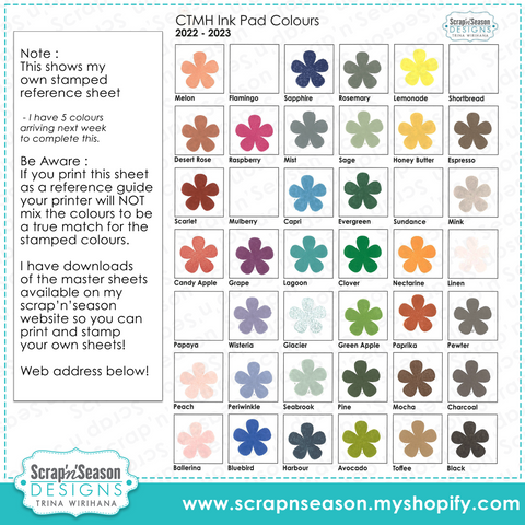 Digital Download - Ink Pad Swatch Sheets (PDF)
