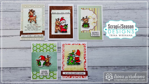 Pre-cut Card Kit - Reindeer Pals