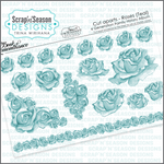 Cut-Apart Sheet - Roses (Teal)