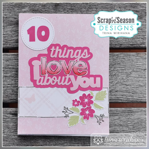 SVG File - 10 Things I Love GIRL Mini Album Title