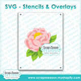 Layered Stencils - Peony