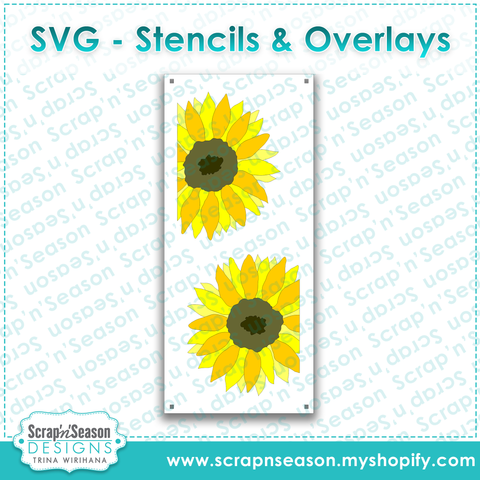Layered Stencils - Sunflower Slimline