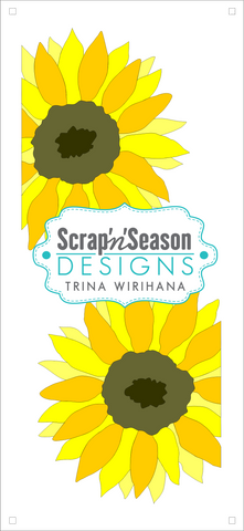 Digital Download - Layered Stencils - Sunflower Slimline
