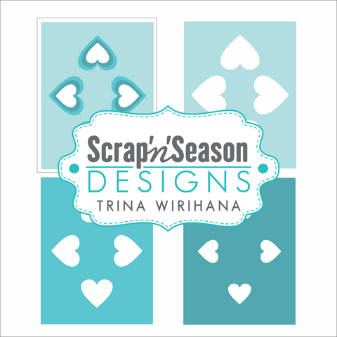 Digital Download - Layered Stencil - Hearts 10