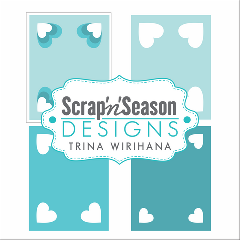 Digital Download - Layered Stencil - Hearts 11