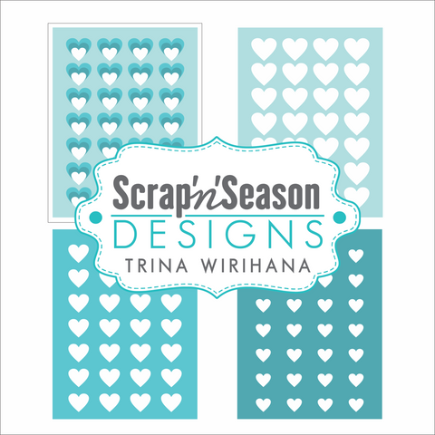 Digital Download - Layered Stencil - Hearts 3