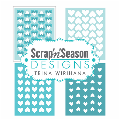 Digital Download - Layered Stencil - Hearts 4