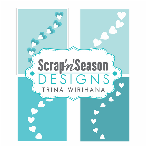 Digital Download - Layered Stencil - Hearts 6