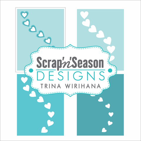 Digital Download - Layered Stencil - Hearts 7