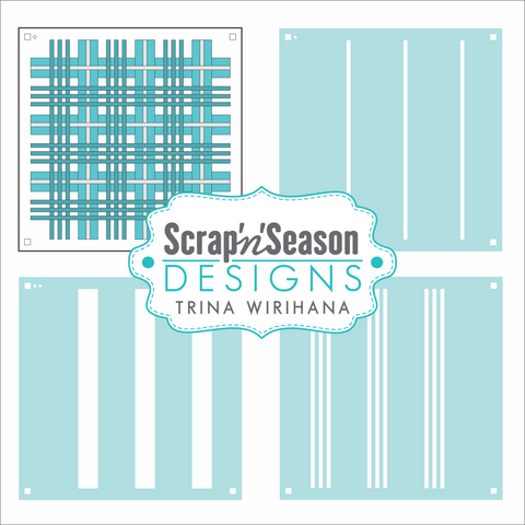Digital Download - Layer Stencil - Plaid Set 2