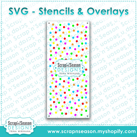 Layered Stencil - Party Confetti - Slimline