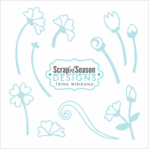 Digital Download - SVG Mini Collection - Floral 4