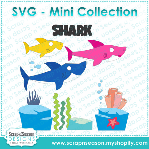 SVG Mini Collection - Shark Family