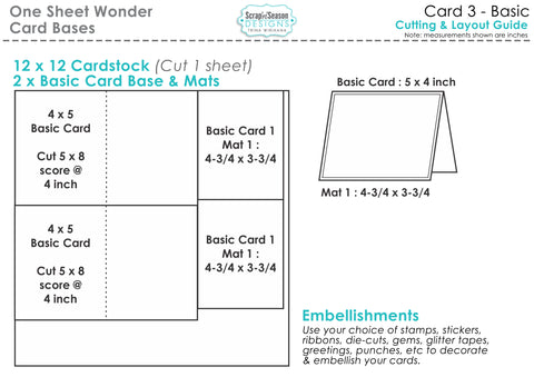 One Sheet Wonder Card 3 - Basic Card